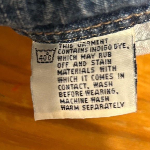 VINTAGE Unionbay Shorts Overalls Womens Indigo Denim Logo Cotton - Picture 15 of 16